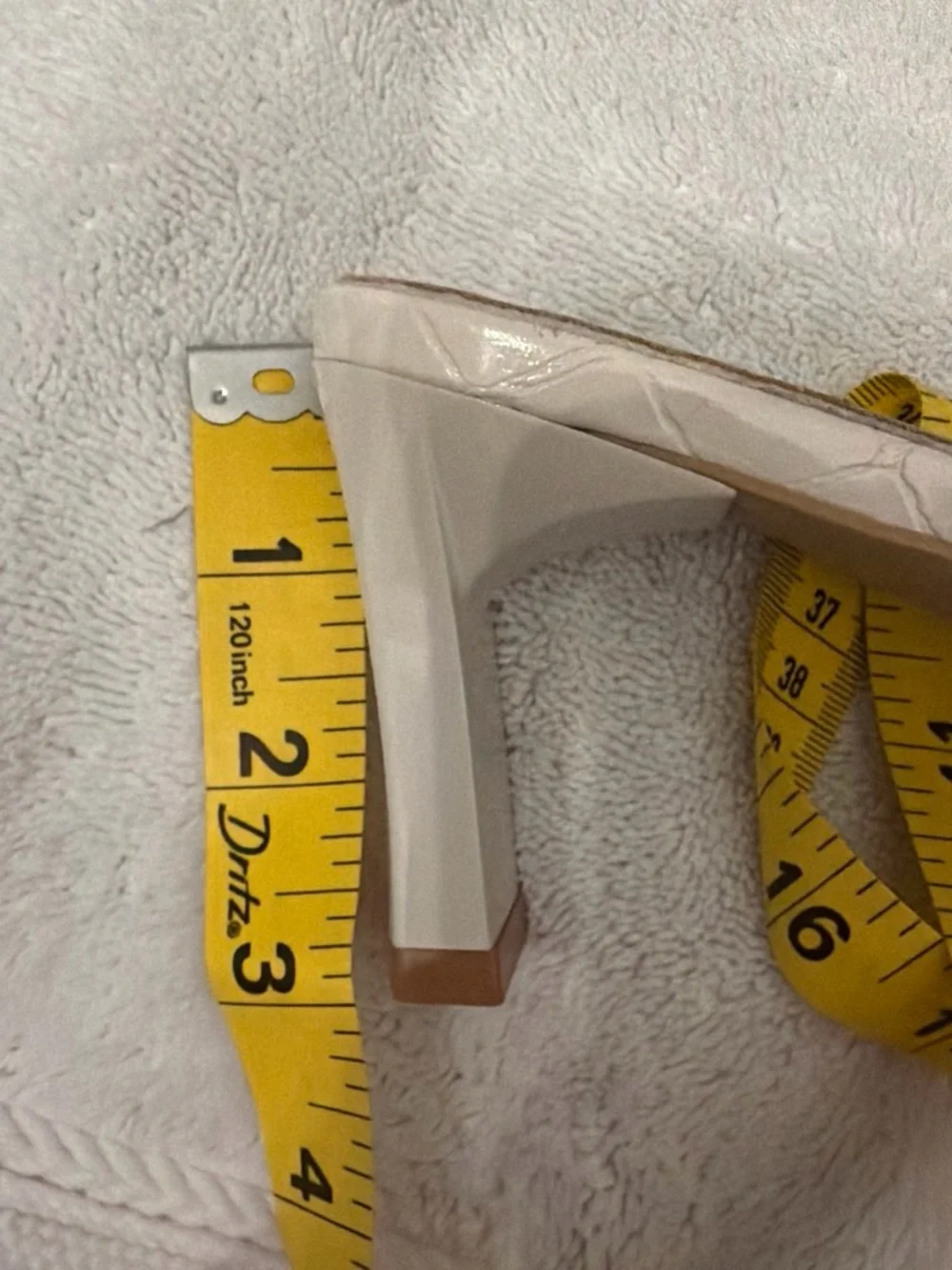 Love White Floral Strappy Sandal Heels with Green Insole - Picture 3 of 6